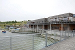 Kanupark am Markkleeberger See, Zielbecken, Funktionsgebäude, KANU Wildwasser-Terrasse© MDM