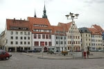 Bebauung am Obermarkt gegenüber Rathaus© MDM / Jana Graul