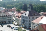 Blick vom Kirchturm nach Westen, Richtung Große Töpfergasse und Rathaus© MDM / Katja Müller