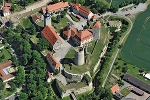 Luftbild mit Westtoranlage am unteren Bildrand©  Kreisverwaltung Saalekreis / Hajo Dietz