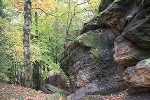 Felslabyrinth Langenhennersdorf, Blick auf den Waldweg© MDM/Bea Wölfling