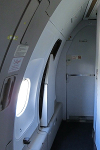 Airbus A310, Economy Class, Ein-/Ausgang und Toitellet im Heck© MDM / Ina Rossow