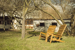 Garten, Blick zu Biergartenhaus und Kolonnade© Sandrino Donnhauser