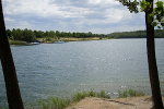 Kulkwitzer See, Blick vom Campingplatz Richtung Strand Lausen© LeipzigSeen Projektmanagement GmbH / Reinhard Ihle