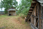 Langobardenwerkstatt Zethlingen: Zweipfostenhütte, Kupferschmiedhütte© MDM / Konstanze Wendt