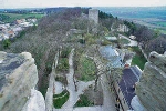 Blick vom Wohnturm auf die Burganlage Richtung Osten© Falk Wenzel