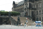 Augustusbrücke, Südseite mit Treppe zur Brühlschen Terrasse, Blick nach Osten (Zustand vor der Sanierung)© MDM