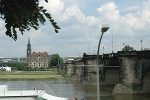 Blick auf die Augustusbrücke, Richtung Nordosten (Zustand vor der Sanierung)© MDM