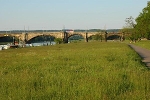 Elbwiesen Johannstadt, Albertbrücke© MDM