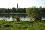 Elbwiesen Johannstadt, Blick zur Äußeren Neustadt© MDM