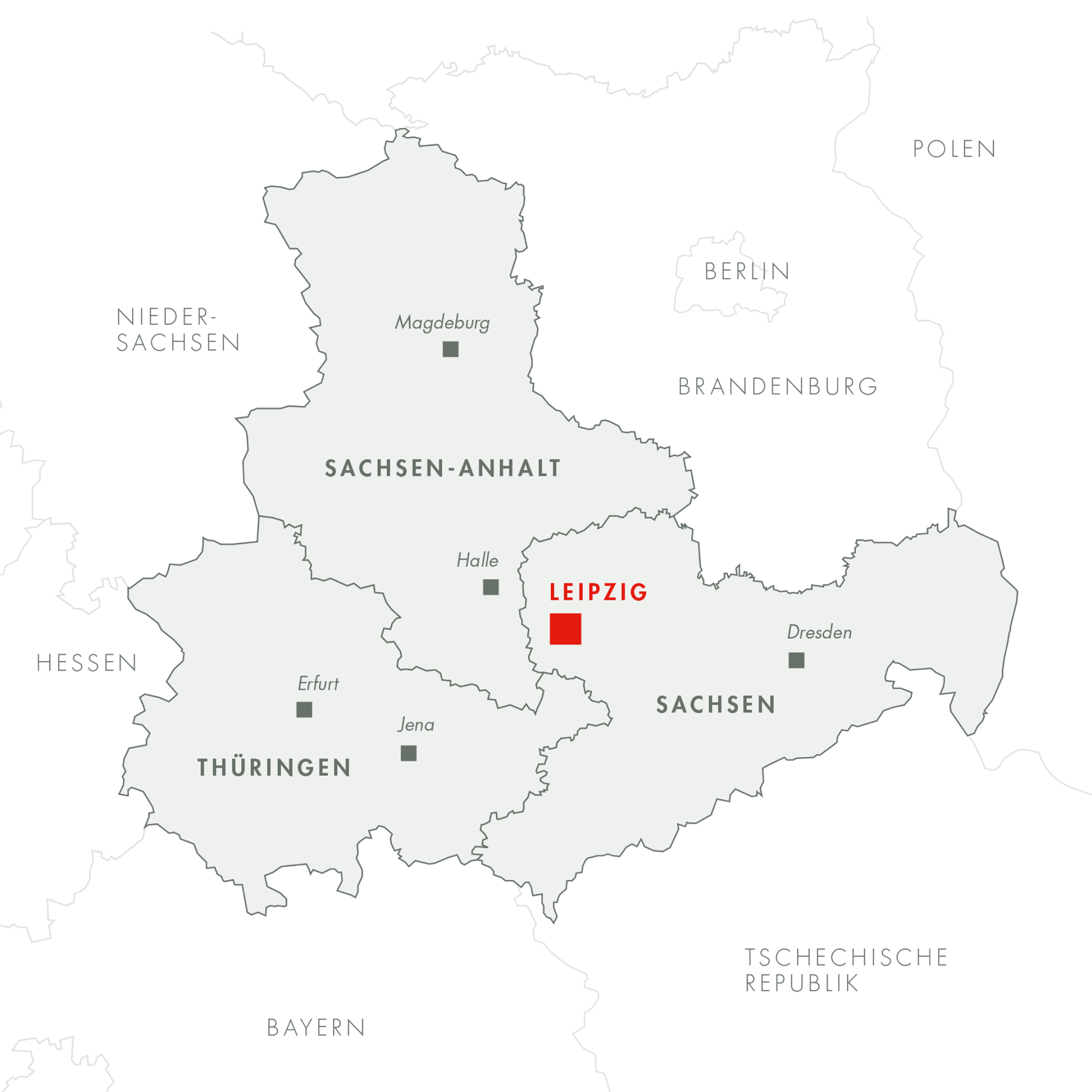 Lage in Mitteldeutschland