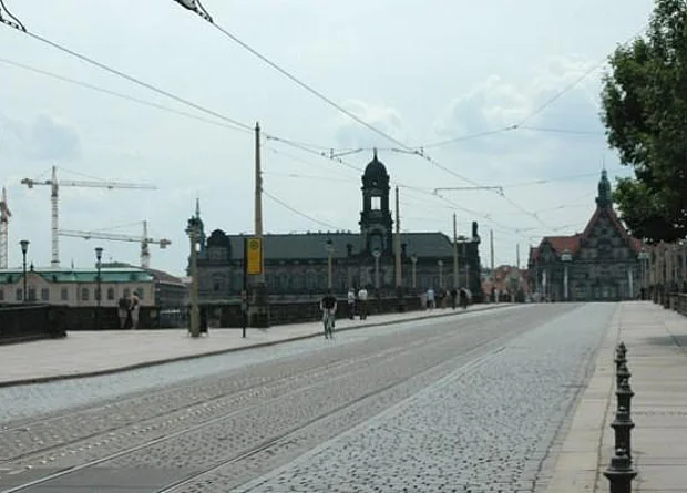 Augustusbrücke, Blick nach Süden (Zustand vor der Sanierung) 