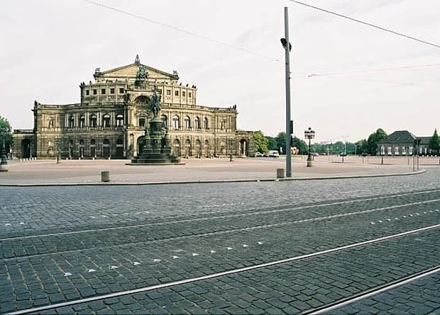 Blick Richtung Semperoper, Westen 