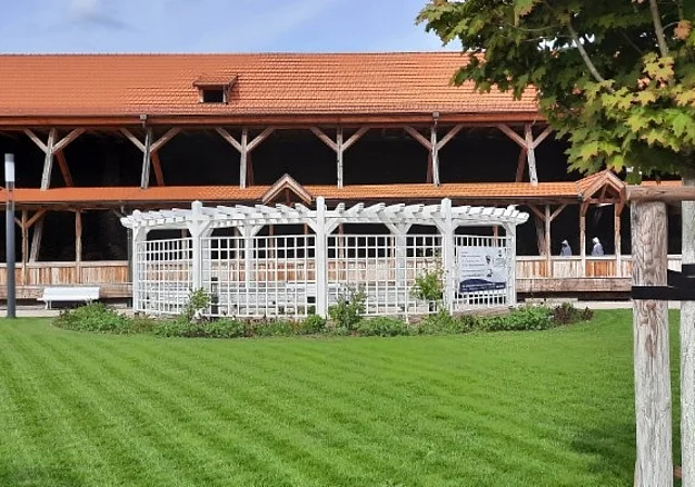 Pergola von hinten