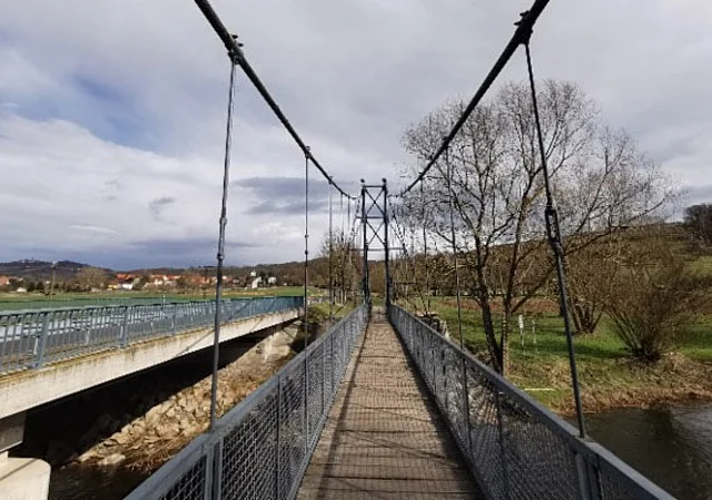 Eutersdorfer "Schaukelbrücke", Blick nach Osten