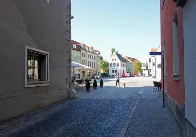 Blick aus der Vorwerksgasse
