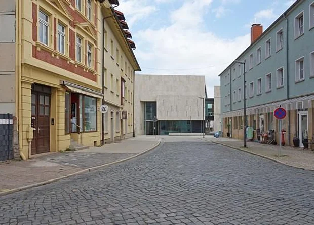 Innenstadt Nordhausen: Blick von der Bäckerstraße zum Bürgerhaus 