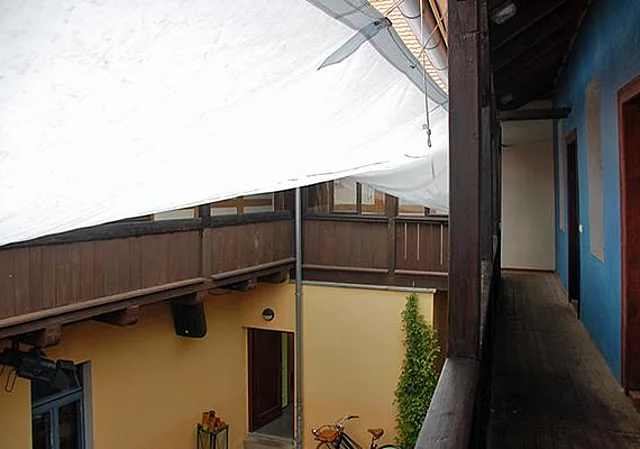 Blick zum Atelier