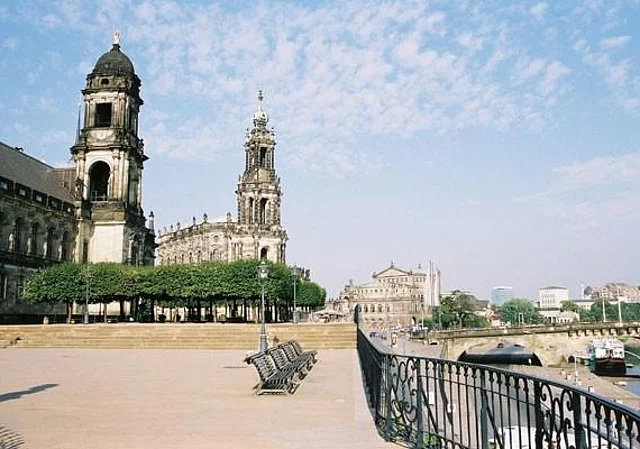 Blick Richtung Westen, Hofkirche, Ständehaus