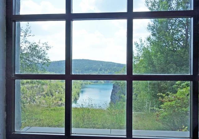 Blick aus dem Schiefersaal zum Kießlichbruch
