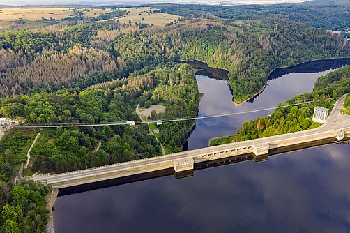 Rappbodetalsperre und Hängebrücke Titan Rappbodetalsperre und Hängebrücke Titan