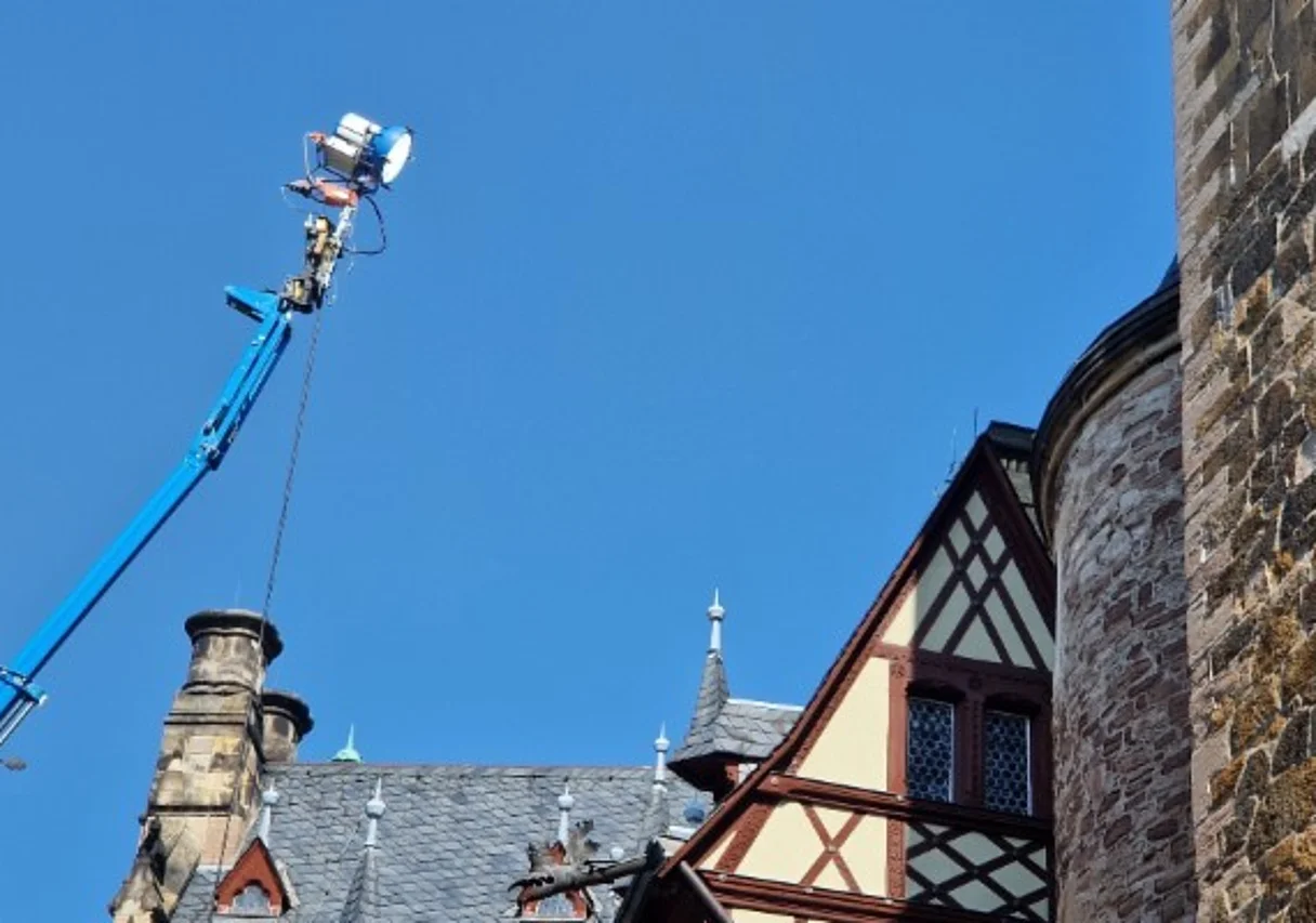 am Set auf dem Schloss Wernigerode