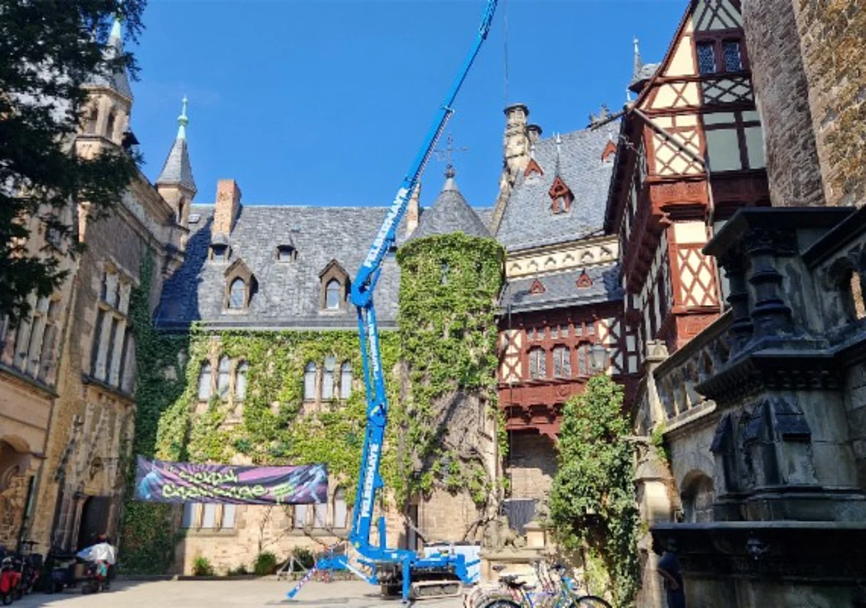 am Set auf dem Schloss Wernigerode