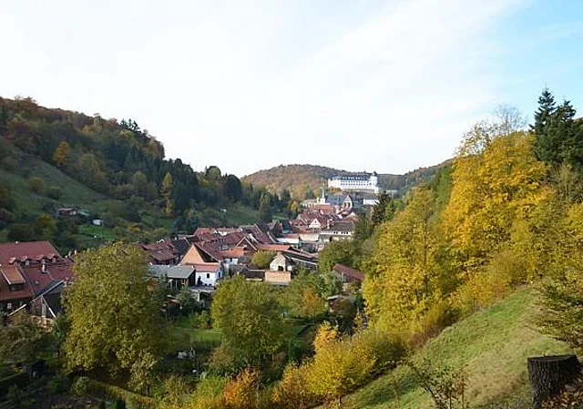 Blick auf Schloss und Stadt nach Nordwest