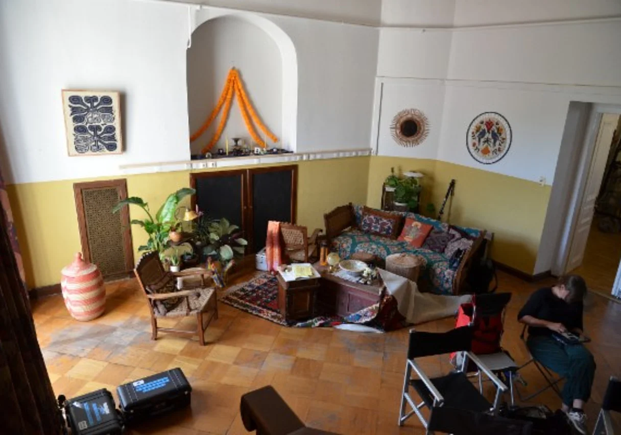 am Set in Schloss Waldenburg