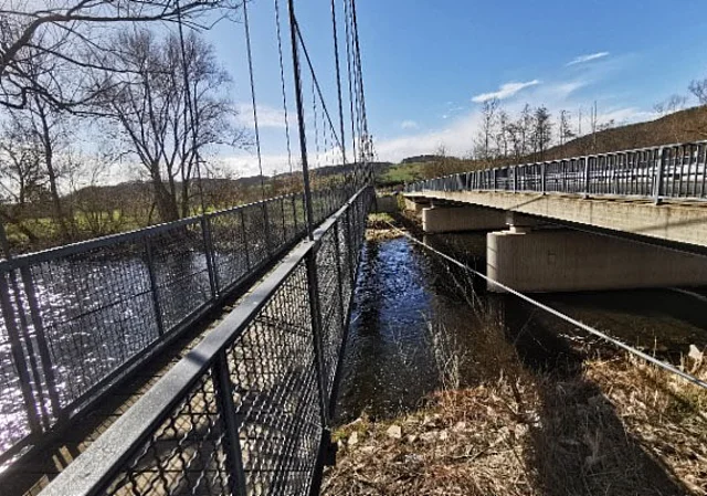 Eutersdorfer "Schaukelbrücke", Blick nach Westen