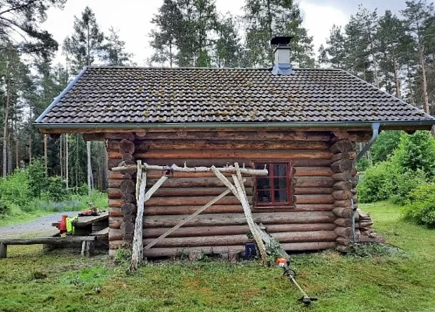 Blockhütte am Froschteich Nordseite 