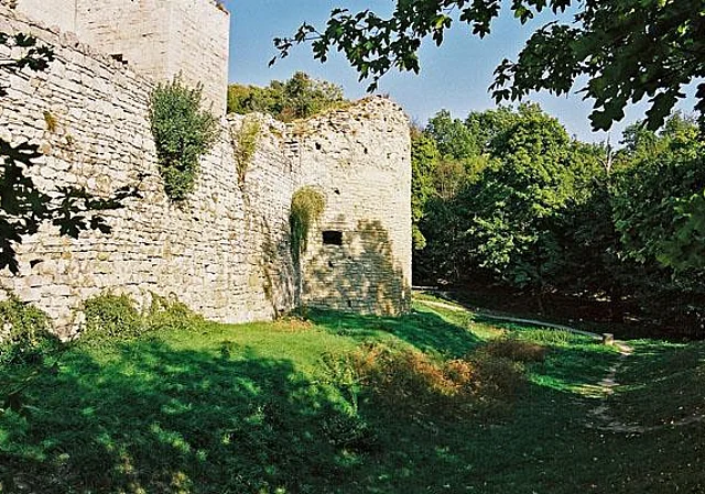 Rudelsburg, südliche Außenseite nach Osten
