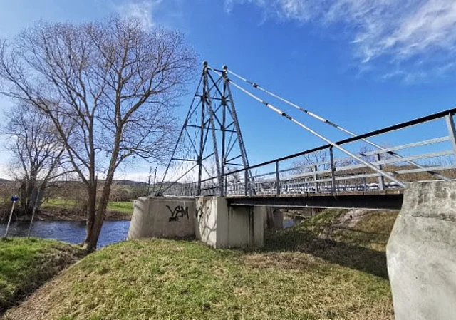 Eutersdorfer "Schaukelbrücke", Blick nach Nordwesten