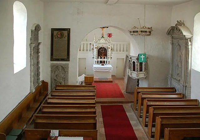 Blick von der Loge in die Kirche
