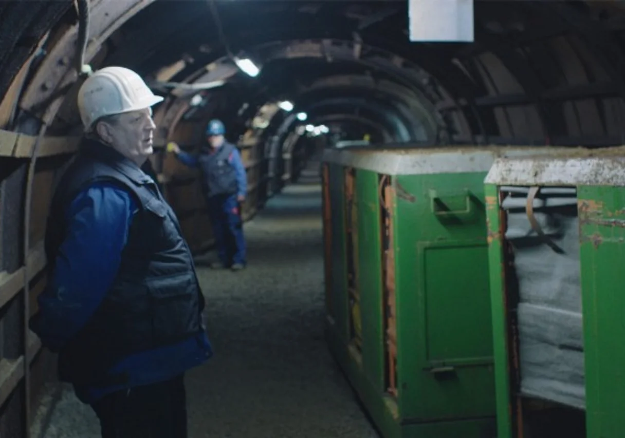 Beim Dreh im Besucherbergwerk Zinnkammern Pöhla