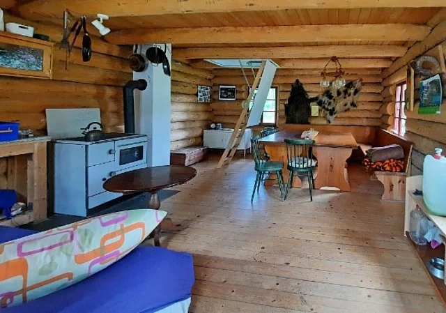 Blockhütte innen