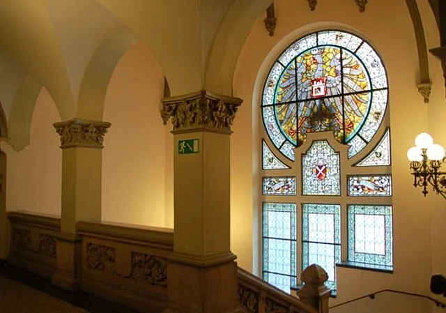 1.Obergeschoss, Blick zur Haupttreppe