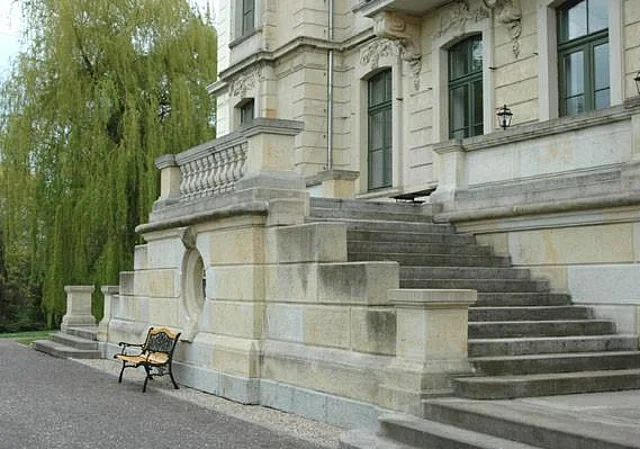 Gartenansicht, Freitreppe