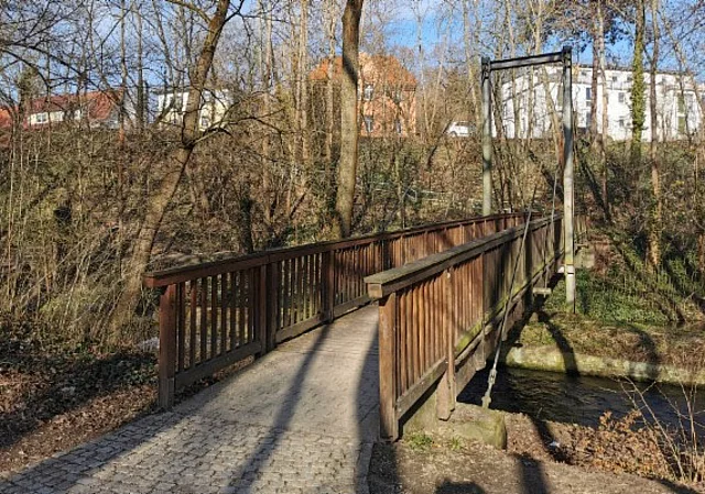 Luisenpark Norden Kleine Holzbrücke