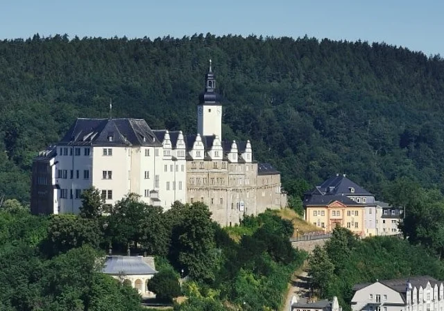 Altstadt Greiz, Oberes Schloss Blick vom Hainbergpark
