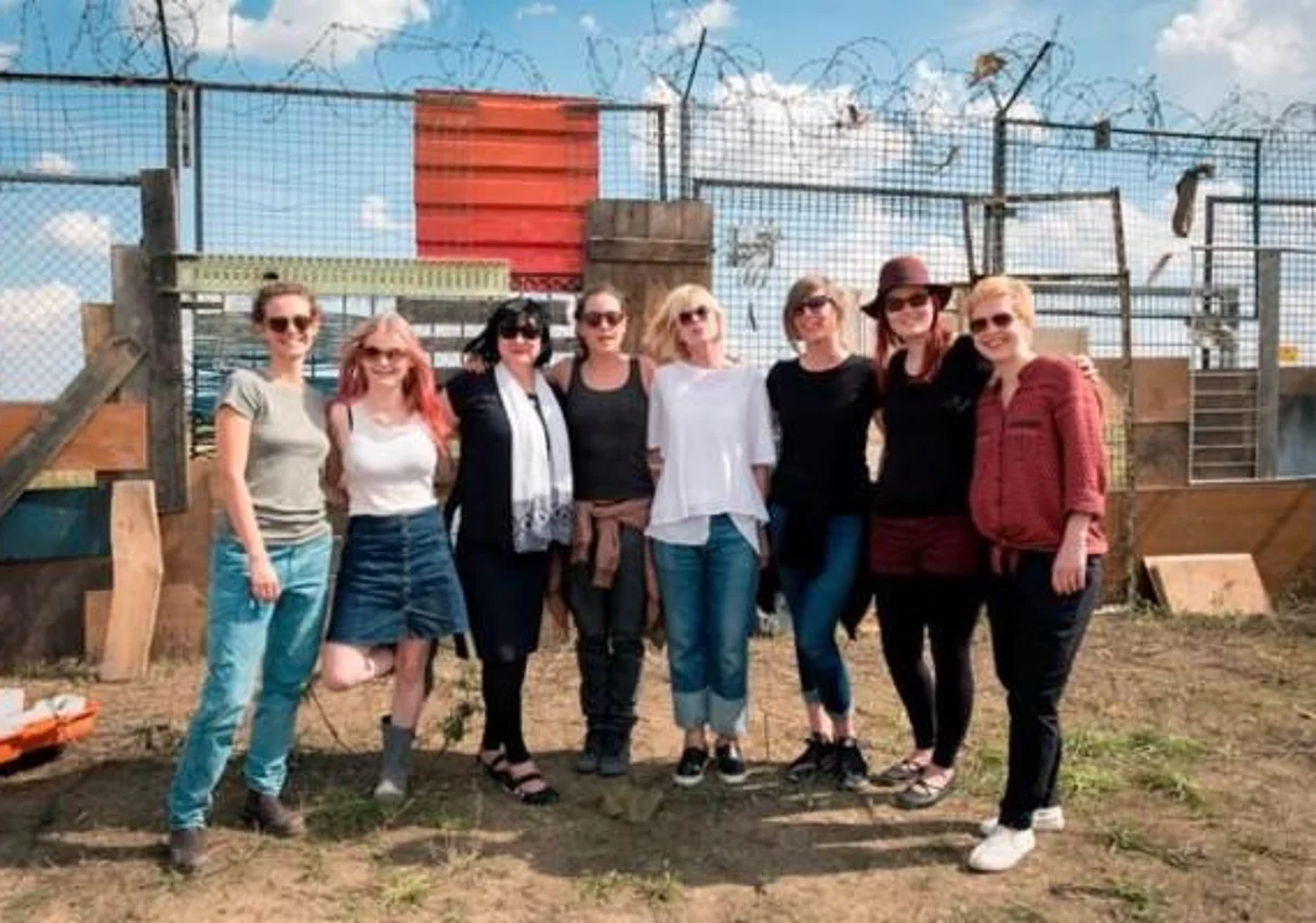 Team und Förderer am Set im Altenburger Land