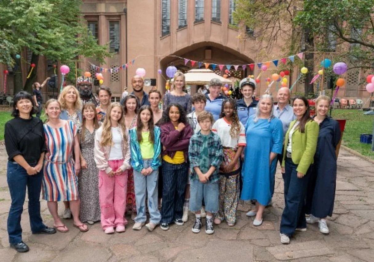 Team und Förderer am Set im Grassi Museum Leipzig