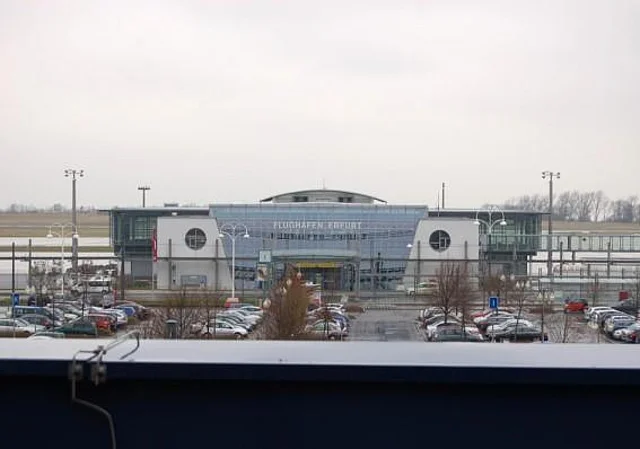 Blick zum Flughafen Erfurt-Weimar
