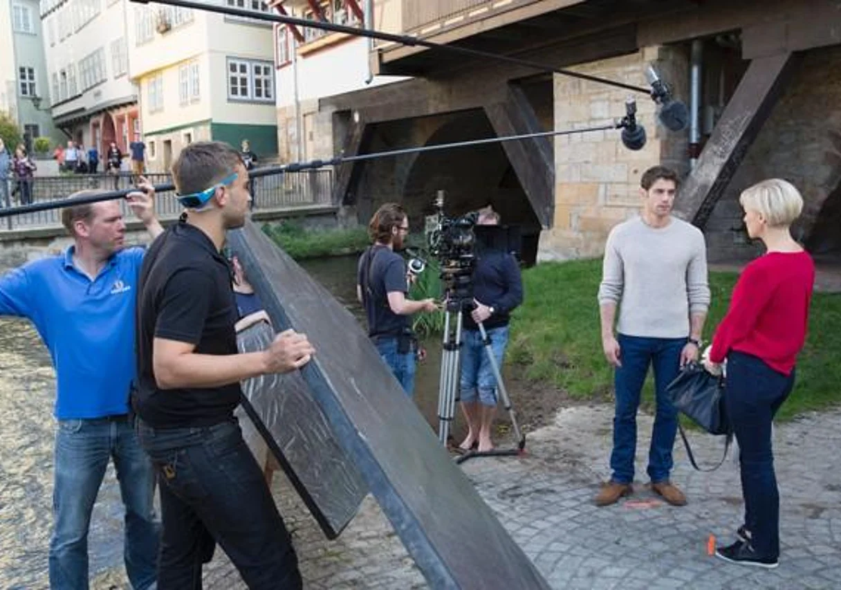Dreharbeiten an der Krämerbrücke