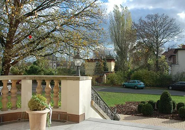 Blick auf die Freitreppe