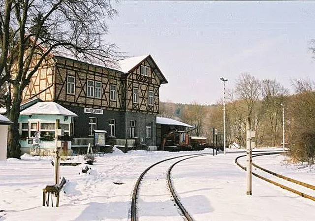 Bahnhof Mägdesprung, Blick nach Westen