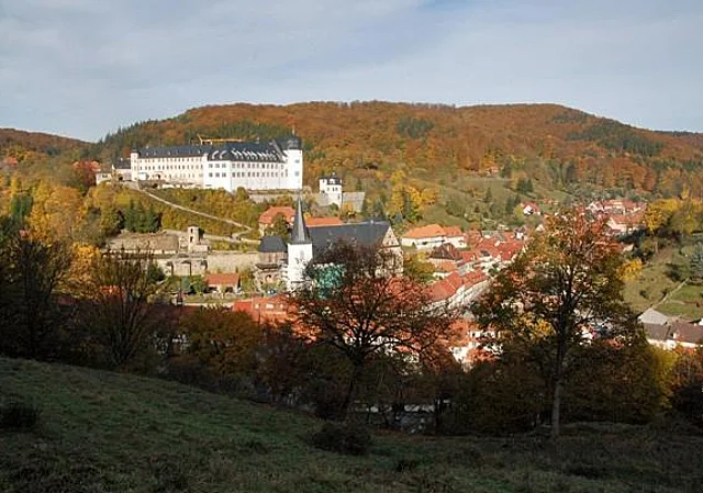 Blick auf Schloss und Stadt nach Norden