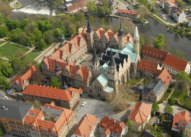 Schloss Merseburg, Luftaufnahme nach Nordost 
