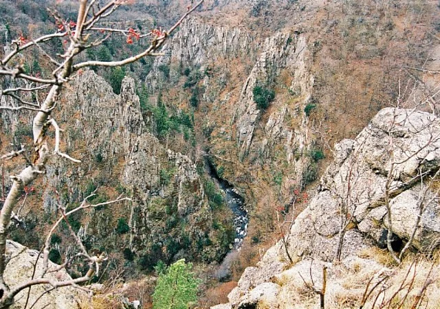 Blick von der Roßtrappe ins Bodetal