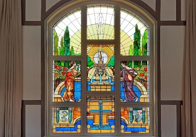 Fenster Trinkhalle von innen
